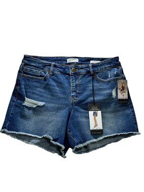 Sofia Jeans by Sofia Vergara Lila Easy Short High Low Hem Medium Wash Denim